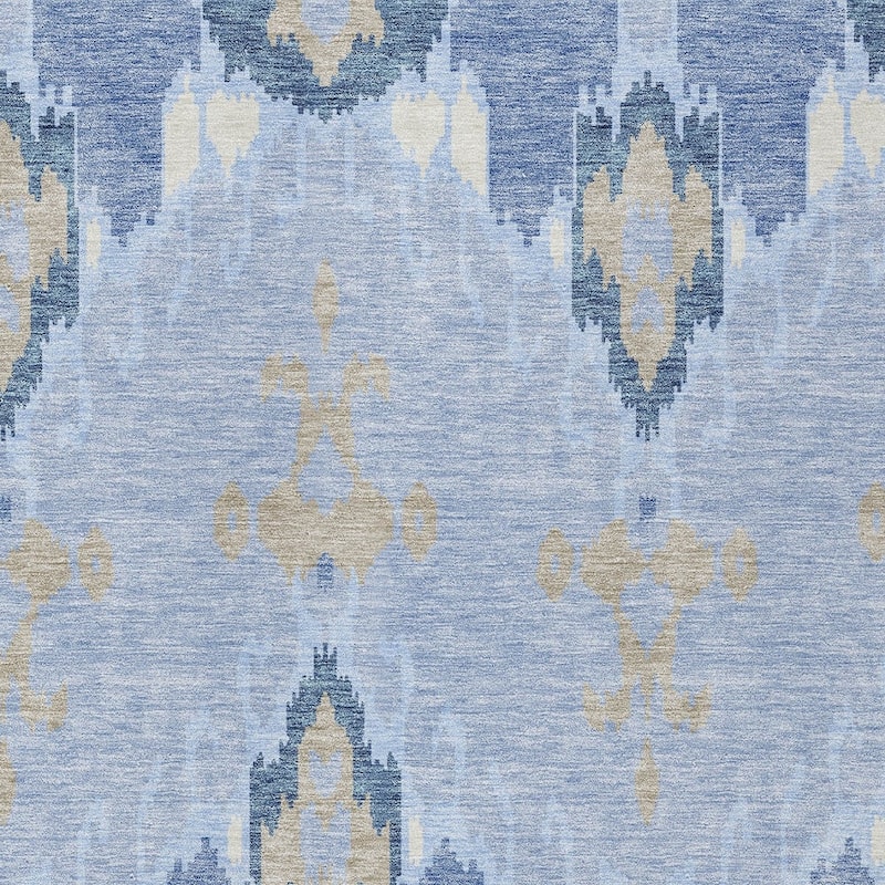 HomeRoots Ikat Transitional Rectangle Outdoor Rug