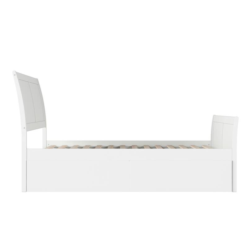 AFI Portland Platform Bed with Matching Footboard & Storage Drawers