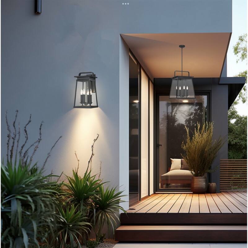 The Great Outdoors 73216 Isla Vista 4 Light 16" Wide Outdoor Taper