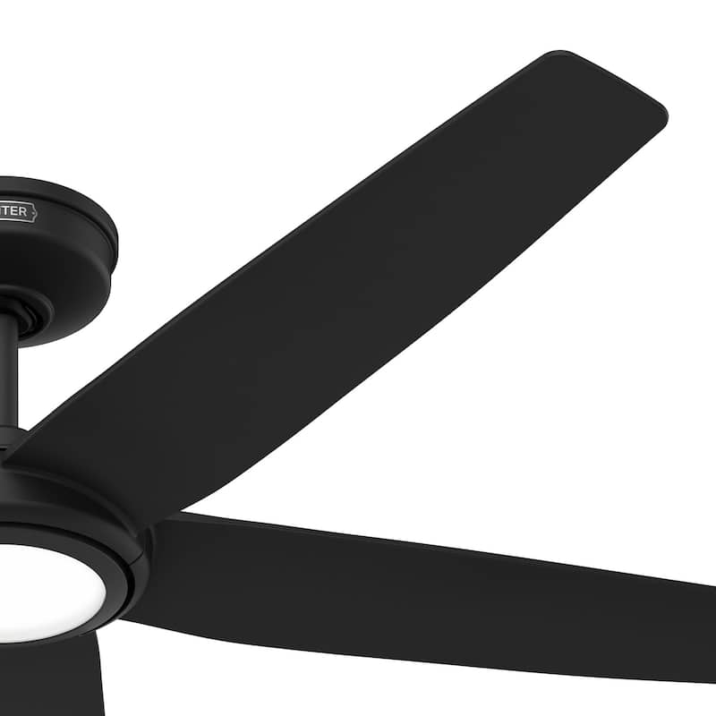Hunter ZenTech Indoor / Outdoor 5-Blade Smart Ceiling Fan w/ LED Light and Handheld Remote.