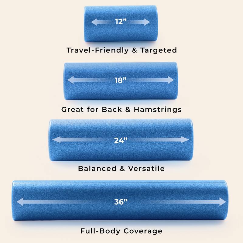 Sunny Health & Fitness High-Density Foam Roller 12" to 36" - Blue