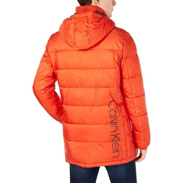 Shop Calvin Klein Mens Puffer Jacket Winter Hooded Overstock
