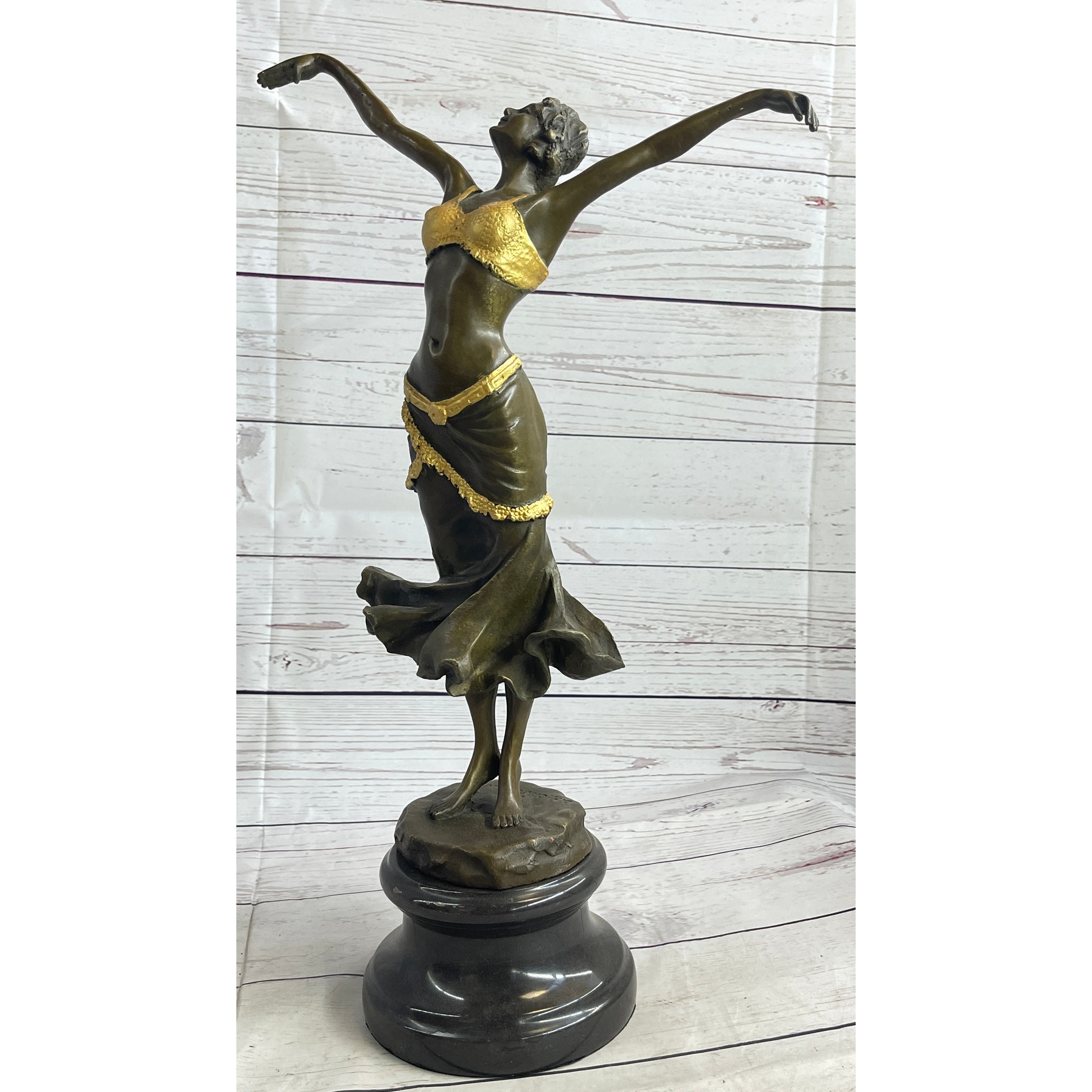 Paul Philippe Russian Dancer Vintage Reproduction Bronze Sculpture Statue Figure