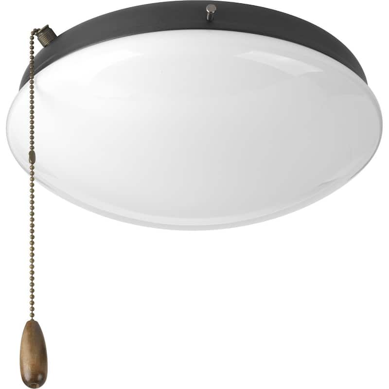 Two-Light Universal Opal Glass Fan Light Kit - 7.250" x 15.250" x 12.120" - 7.250" x 15.250" x 12.120"