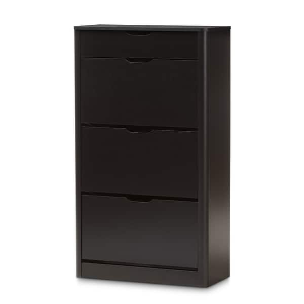 Contemporary Black Wood Storage by Baxton Studio Bed Bath