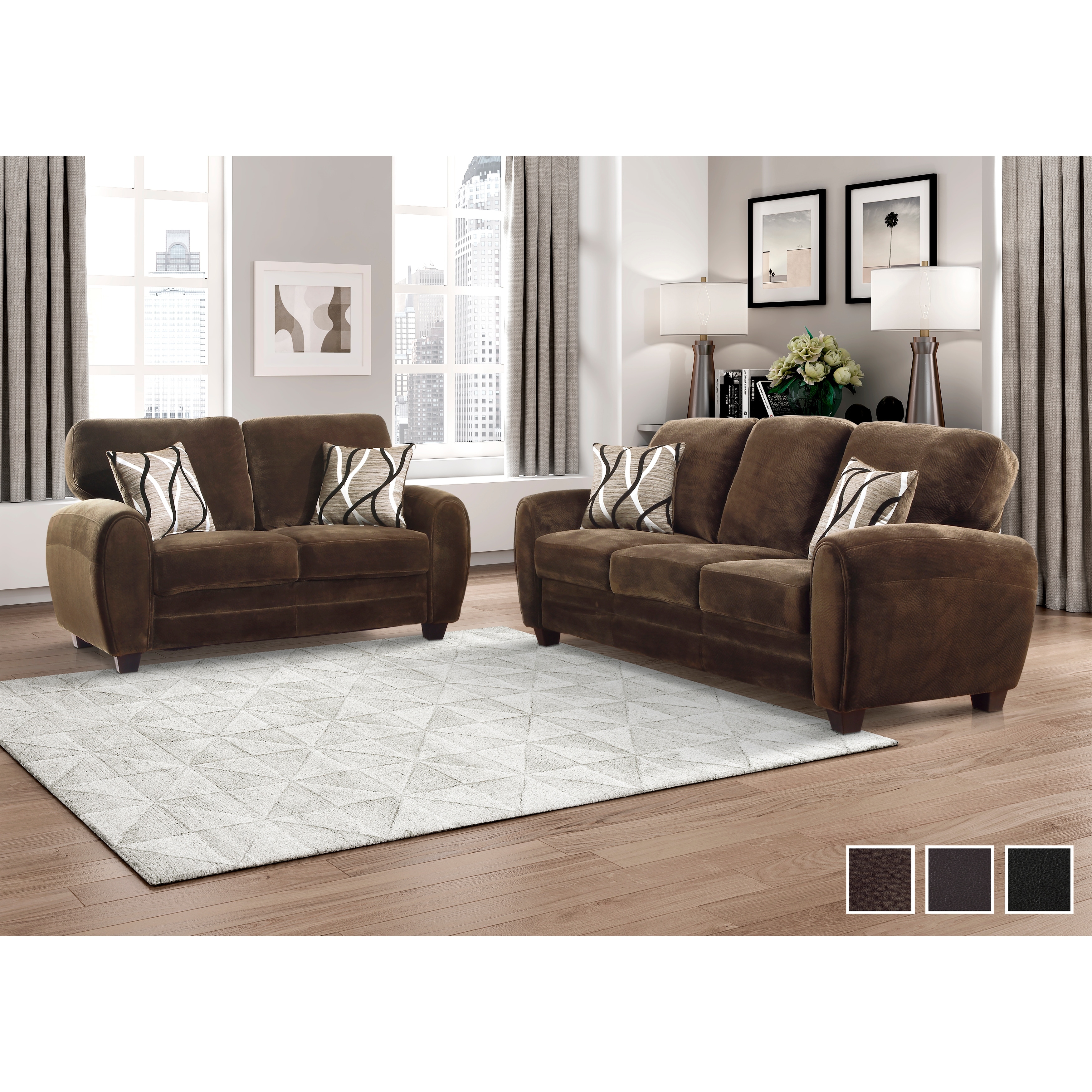Modern L Shape Sofa Set For Living Room Ipc506 - Furniture For Living Room  - Al Habib Panel Doors