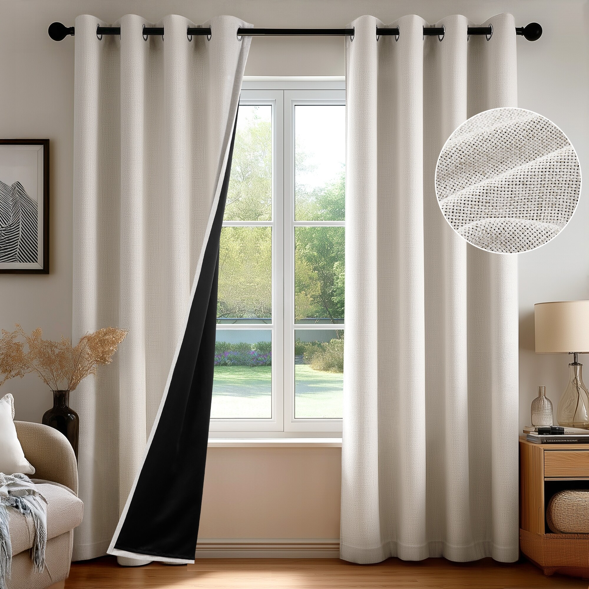 Bedding Craft Tab Top Cotton Drapes 72 Inch – Set Of 2