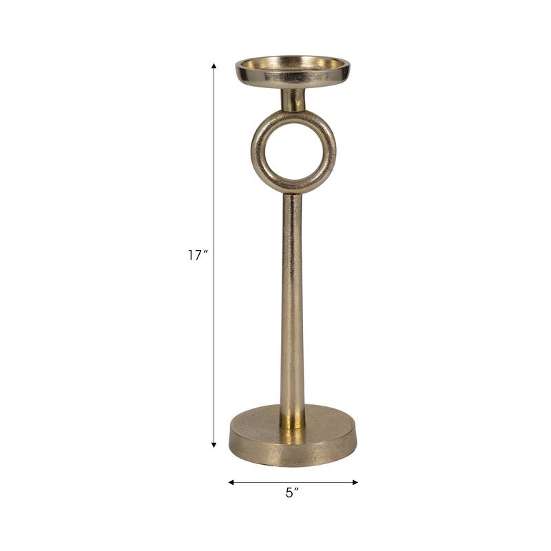 Sagebrook Home Simple Black Modern Iron Candle Holder