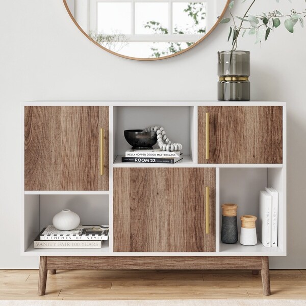 Nathan James Ellipse White Cube Storage with Display Shelves and