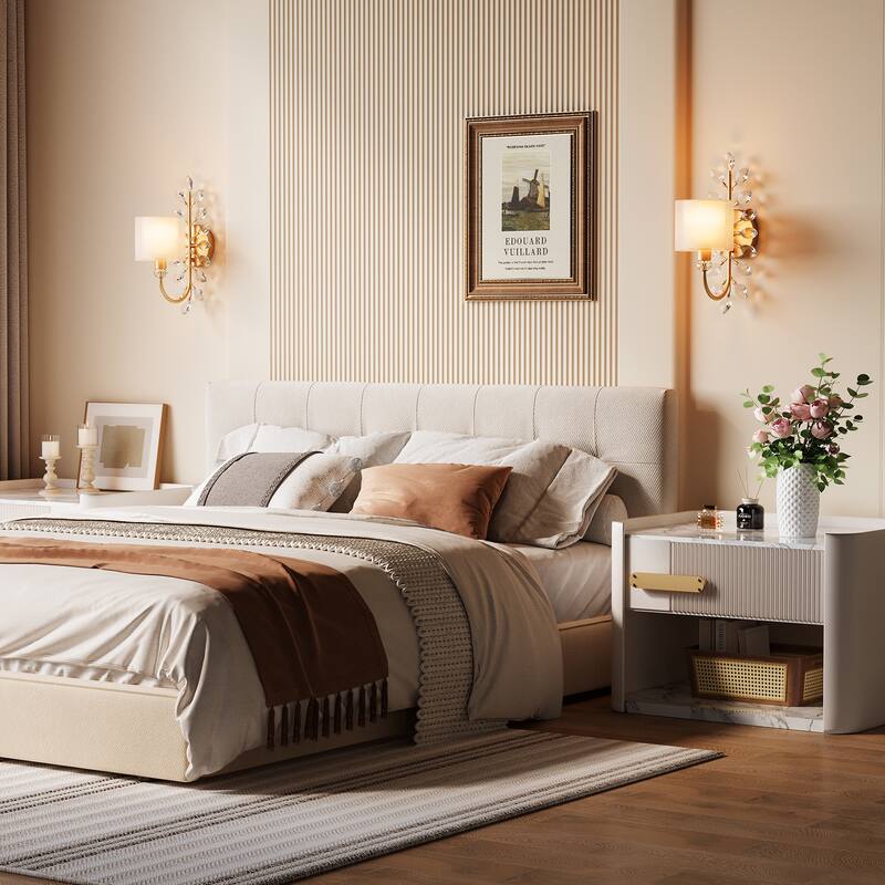 Crystal Wall Sconce with 2-Tier Shade, Bathroom Vanity Light - 5.5'' W × 9.1'' D × 15.9'' H