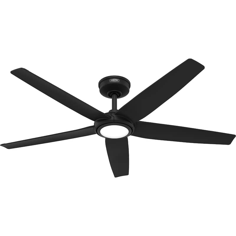 Hunter ZenTech Indoor / Outdoor 5-Blade Smart Ceiling Fan w/ LED Light and Handheld Remote.