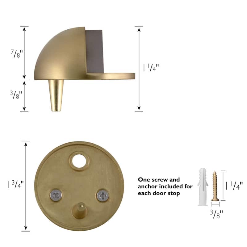 Design House 188367 1-1/2" Floor Mounted Dome Door Stop