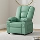 preview thumbnail 35 of 49, MCombo Big Kids Recliner Chair for Toddler Boys and Girls Faux Leather - 28.3"(L)x26.4"(W)x34.2"(H) Mint Green