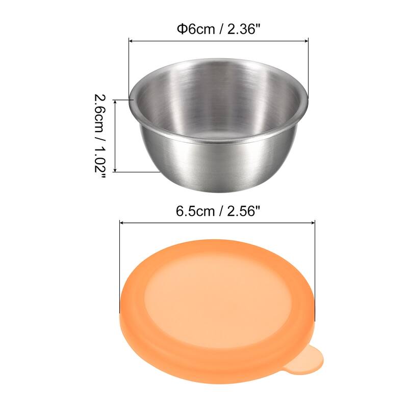 3pcs Salad Dressing Container 1.7oz Small Condiment Containers w lids - 50ml / 1.7oz