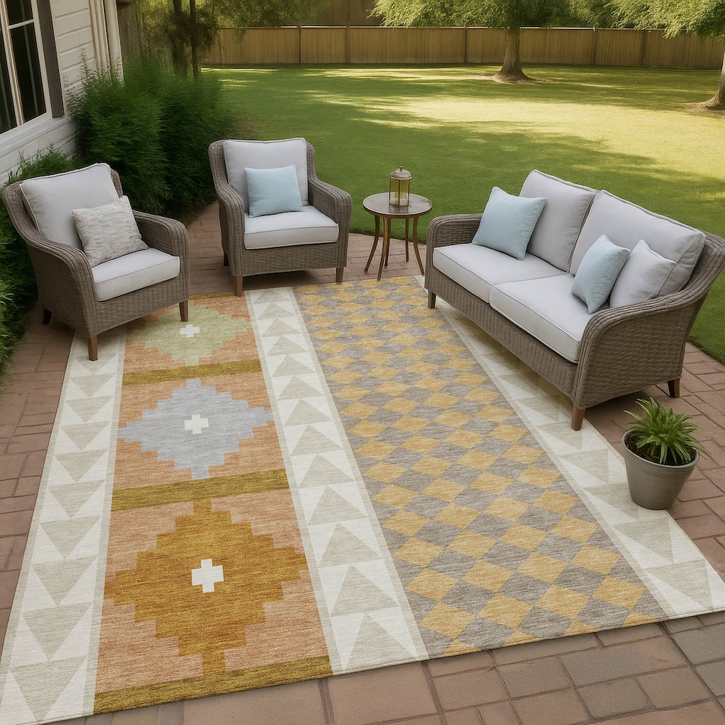 Machine Washable Indoor/ Outdoor Global Pima Chantille Rug