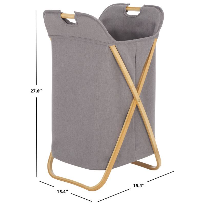 SAFAVIEH Mehrangiz Laundry Basket - 15" W x 15" D x 28" H - 15Wx15Dx28H