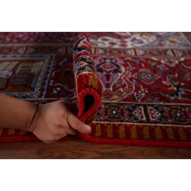 Animals Pictorial Tabriz Turkish Area Rug Machine Made Carpet - 9'9" x 12'6"