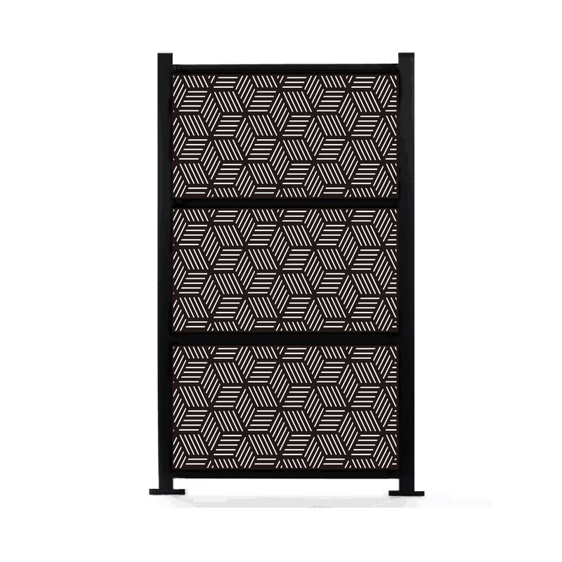 HighlanderHome Freestanding Modular Metal Privacy Screen, 4FtX 6Ft