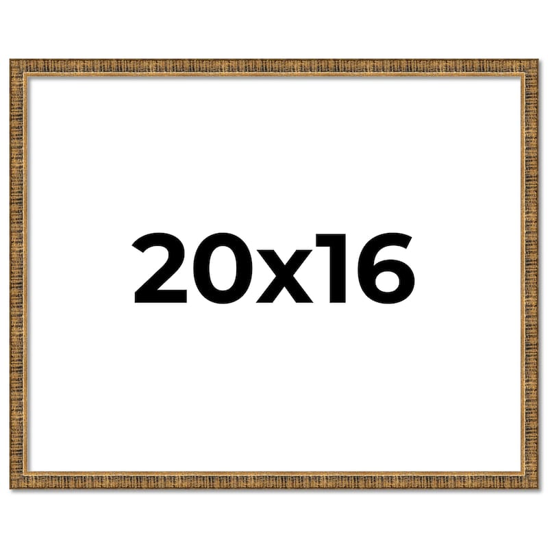 20x16 Frame Gold Solid Wood Picture Frame - Complete Modern Photo