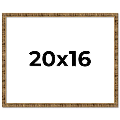 20x16 Frame Gold Solid Wood Picture Frame - Complete Modern Photo
