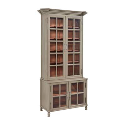 Toledo Traditional Mahogany Display Case with Silver Hardware
