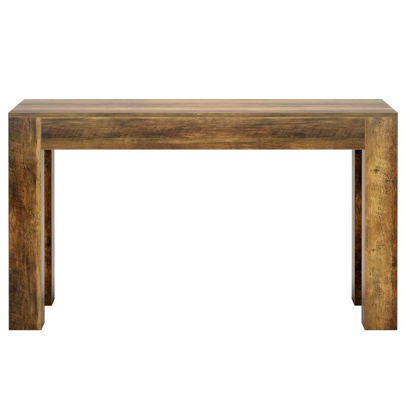 63" Wooden Counter Height Bar Table, Rectangular High Top Dining Table for Kitchen, Home Bar, Living Room