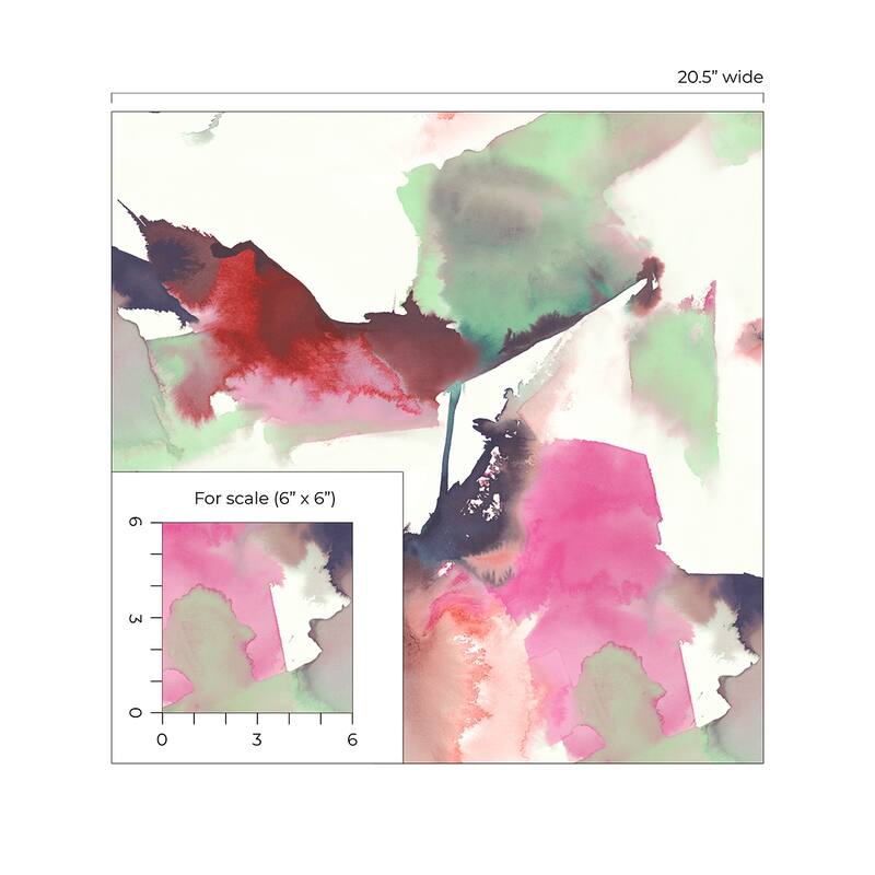 Harry & Grace Watercolor Block Peel and Stick Wallpaper
