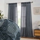 preview thumbnail 20 of 47, HLC.ME Emily Faux Linen Semi Sheer Transparent Rod Pocket Back Tab Lightweight Window Curtains Wide Panels, Pair 54 W x 84 L - Navy Blue