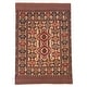 preview thumbnail 1 of 7, ECARPETGALLERY Hand-knotted Afghan Shiravan Light Khaki Wool Rug - 6'7 x 9'1 Light Khaki - 6'7 x 9'1
