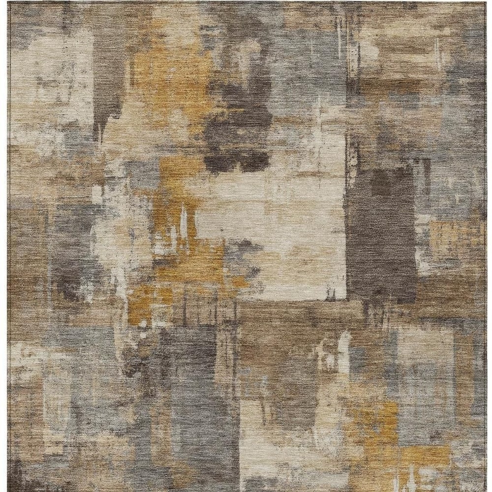 HomeRoots Abstract Transitional Rectangle Outdoor Rug