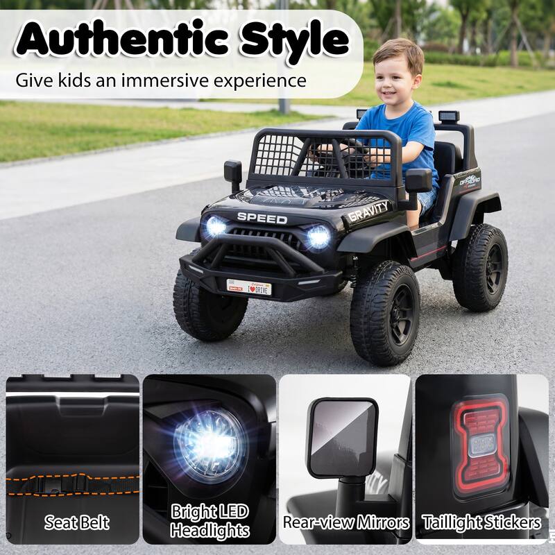 Gymax 24V Ride On Car for Kids Battery Powered Electric Vehicle w/