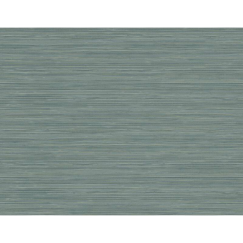 Warner Bondi Teal Grasscloth Texture Wallpaper