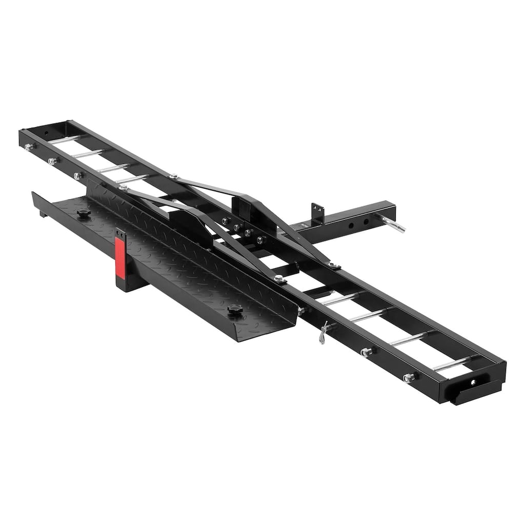 Motorcycle Carrier with Ratchet Straps and Stabilizer, for Car, Truck with 2" Hitch Receiver - 600LBS 7.87"-19.7"