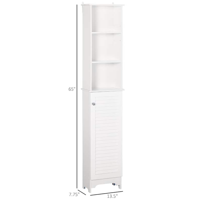 HOMCOM Freestanding Bathroom Storage Cabinet Organizer Tower