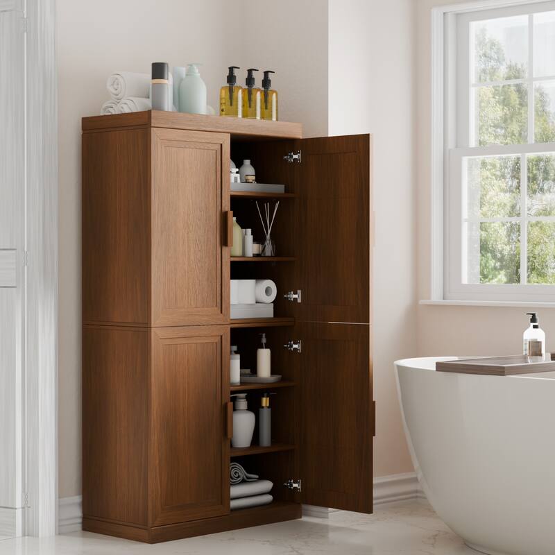 Dovelina Sideboard Buffet Storage Cabinets with Adjustable Shelves,Wooden Door - 62"Lx31"H