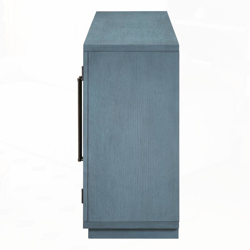 4-Door Large Storage Sideboard Buffet Cabinet with Glass Doors