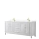 Option White, Gold Trim, Carrara Cultured Marble Top