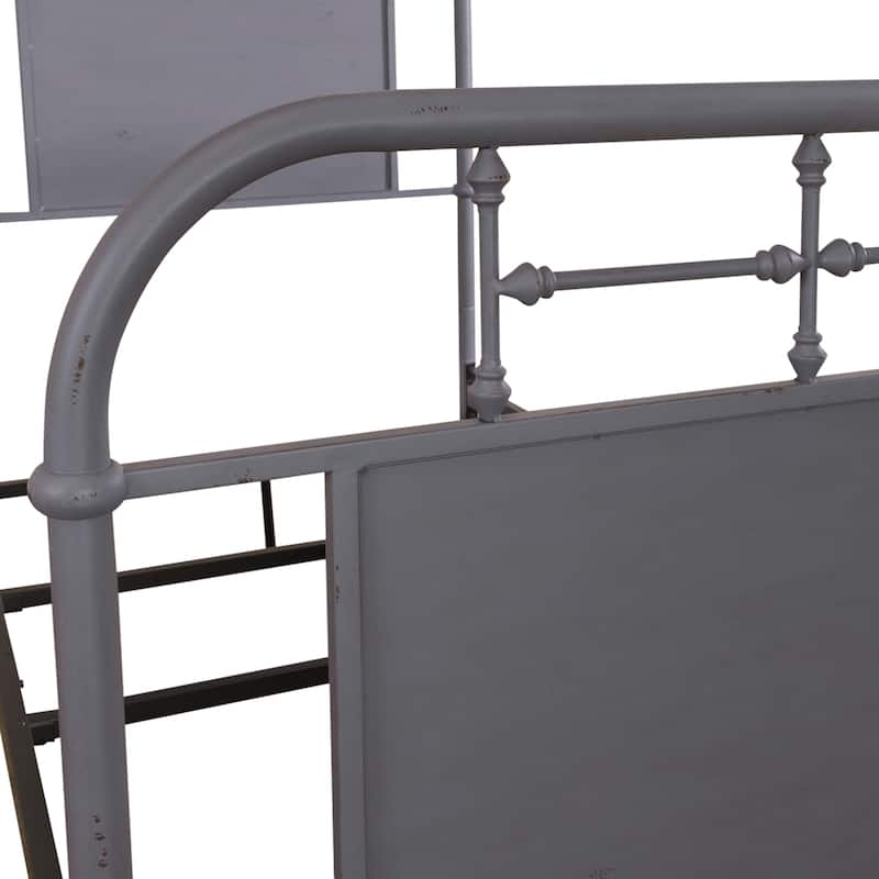 Vintage Series Distressed Metal Queen Metal Bed