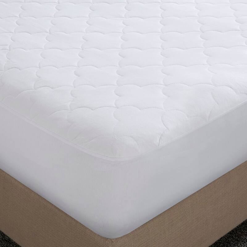 0.8" Cotton Percale Quilted Mattress Pad