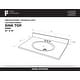 preview thumbnail 31 of 29, Fine Fixtures White Cultured Marble Top With Integrated Sink, 4" Backsplash and Overflow Included.