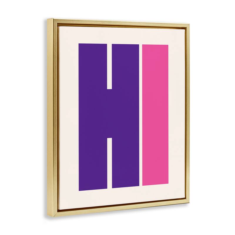 Stupell Hi Contemporary Typography Framed Floater Canvas Wall Art Design By House of Lulu