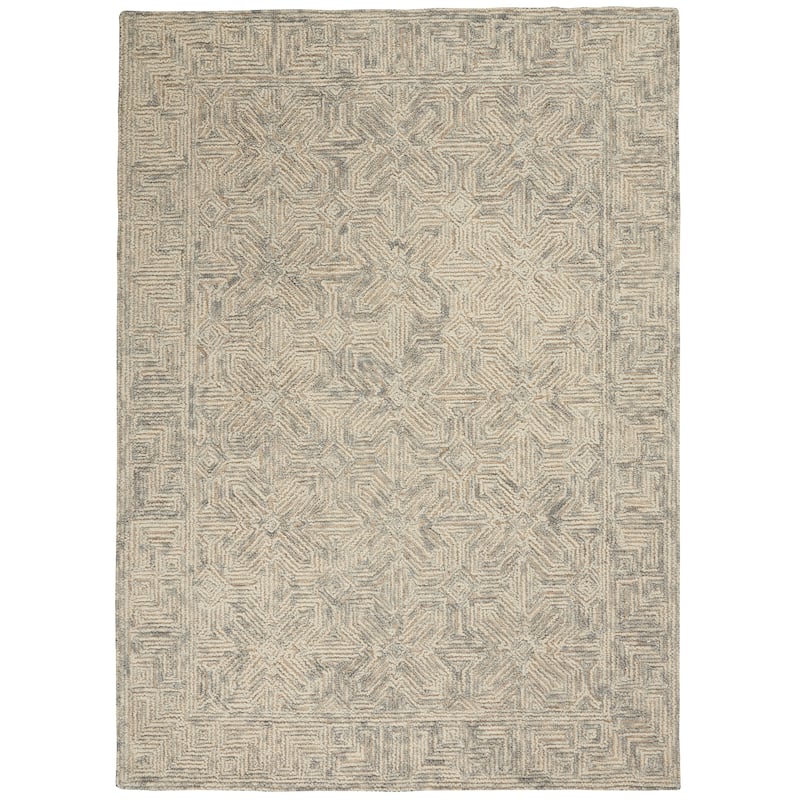 Nourison Vail Geometric Textured Wool Area Rug