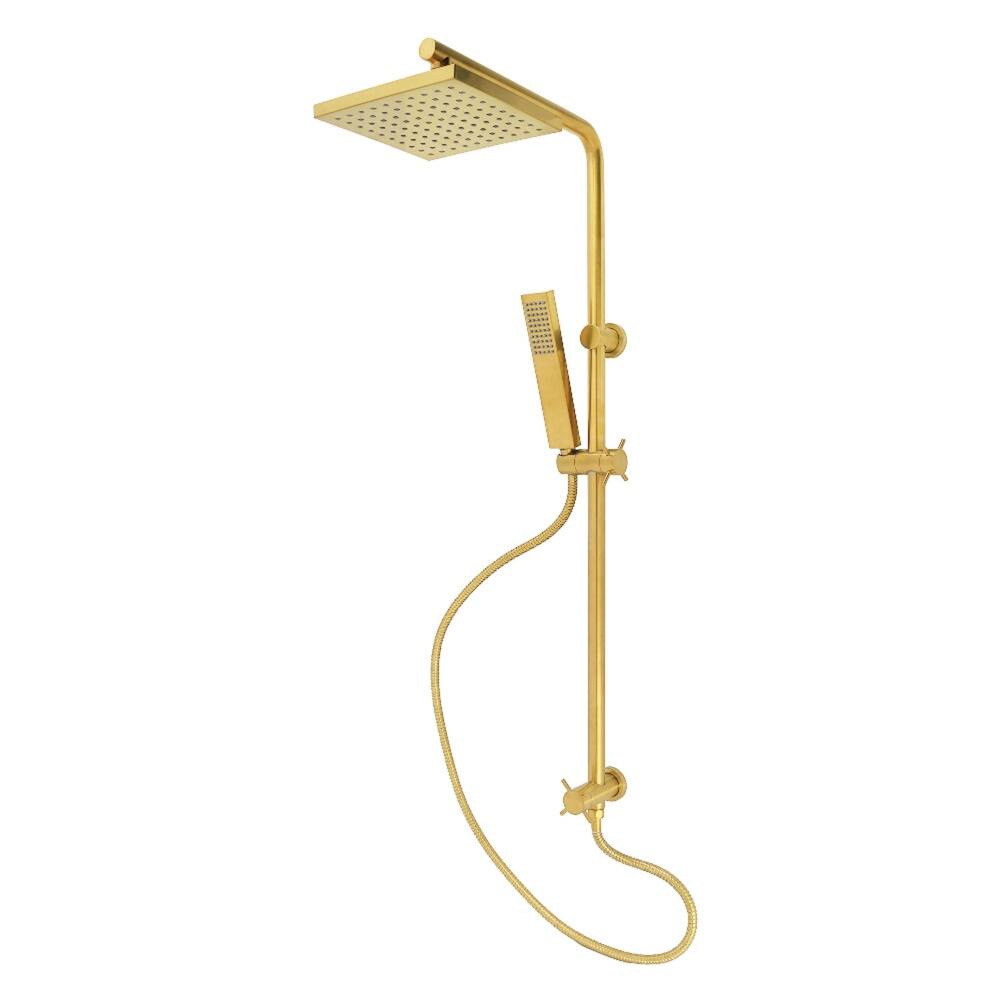Kingston Brass Claremont Wall Mount Rain Drop Shower System with Hand Shower