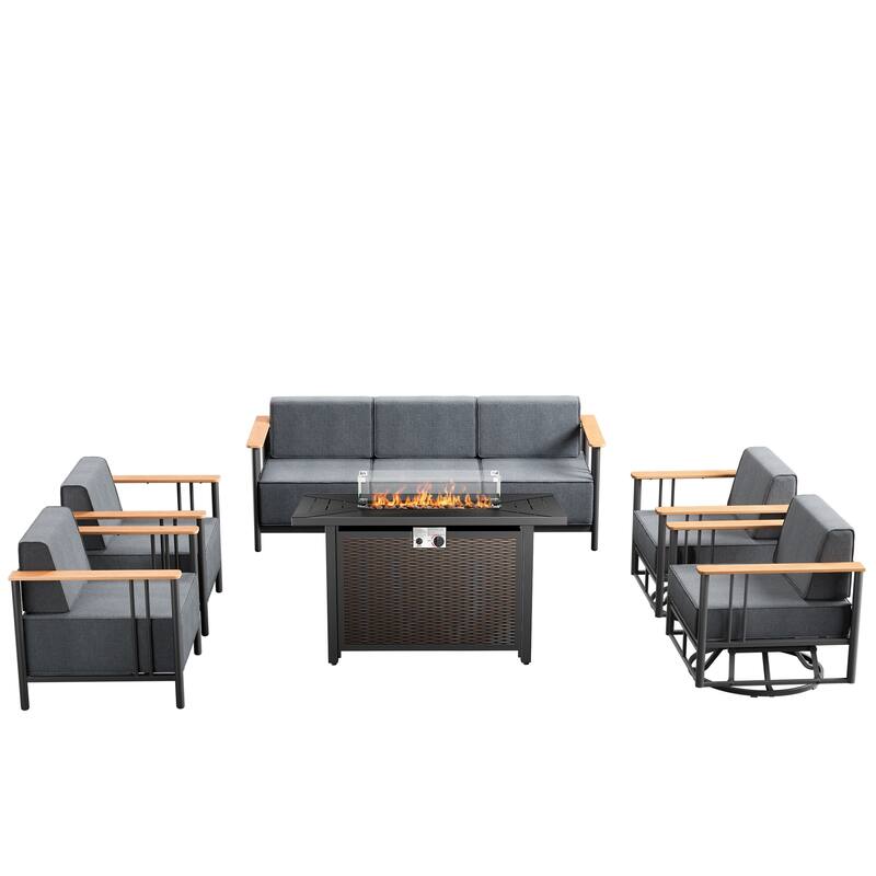 Outdoor Patio Funiture Set with Extra-Thick Seat cushion