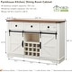 preview thumbnail 7 of 8, Farmhouse Bar Cabinet, Coffee/Wine Bar Cabinet w/Wine & Glass Rack