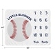 preview thumbnail 4 of 4, Baseball Collection Boy Baby Monthly Milestone Blanket - Red White and Blue Americana Sports Little Slugger