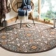 preview thumbnail 4 of 35, SAFAVIEH Veranda Rexhie Indoor/ Outdoor Waterproof Patio Backyard Rug 3' x 3' Round - Chocolate/Aqua