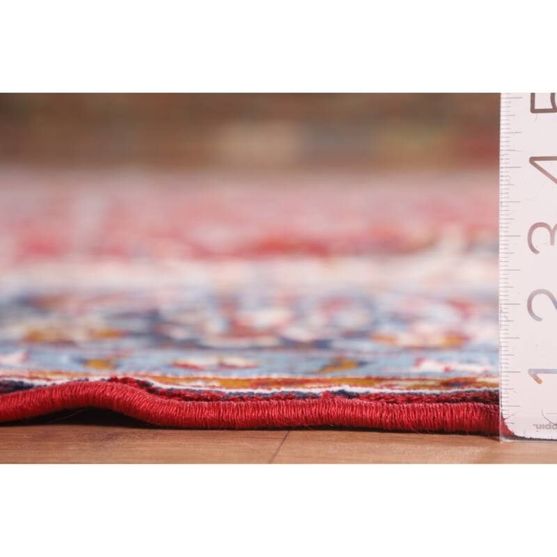 Traditional Red Kashan Turkish Area Rug Oriental Machine-Made Carpet - 9'9" x 12'11"