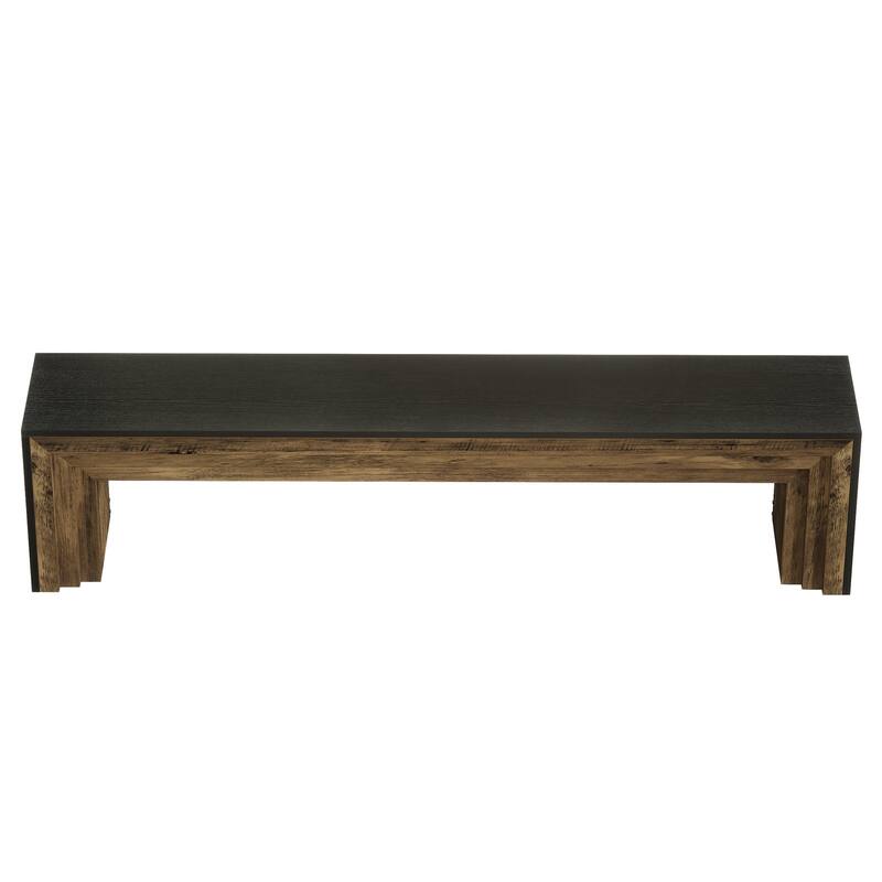 Farmhouse Wooden Dining Bench, 70.9-Inch Extra Long Kitchen Bench