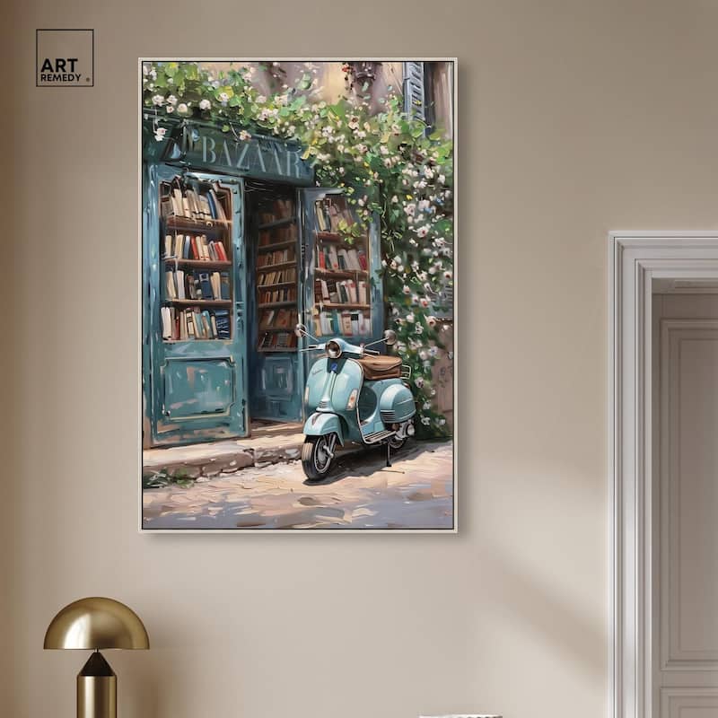 Quaint Bookstore Canvas by Art Remedy
